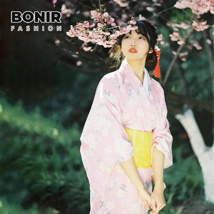 浴衣 レディース ピンク 花柄 きれいめ フリーサイズ レトロ オシャレ YUKATA 浴衣 作り帯 浴衣セット 寝巻き 部屋着 花火大会 櫻 夏祭りお出かけ 文化祭 盆踊り 女性用 簡単 着れる 女