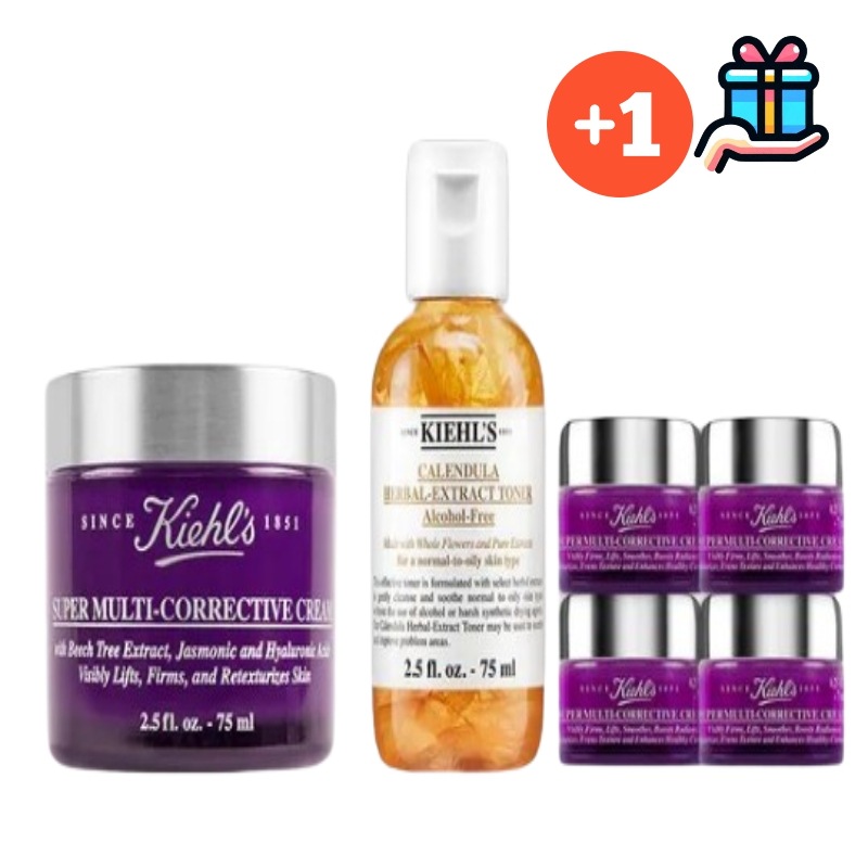 [韓国人気1+1] スーパー マルチ コレクティブ クリーム 75ml セット (+大容量追加贈呈) プリーツ 弾力 リフティング 肌のキメ 保湿 栄養 光彩 潤沢 ジソン肌 スキンケア