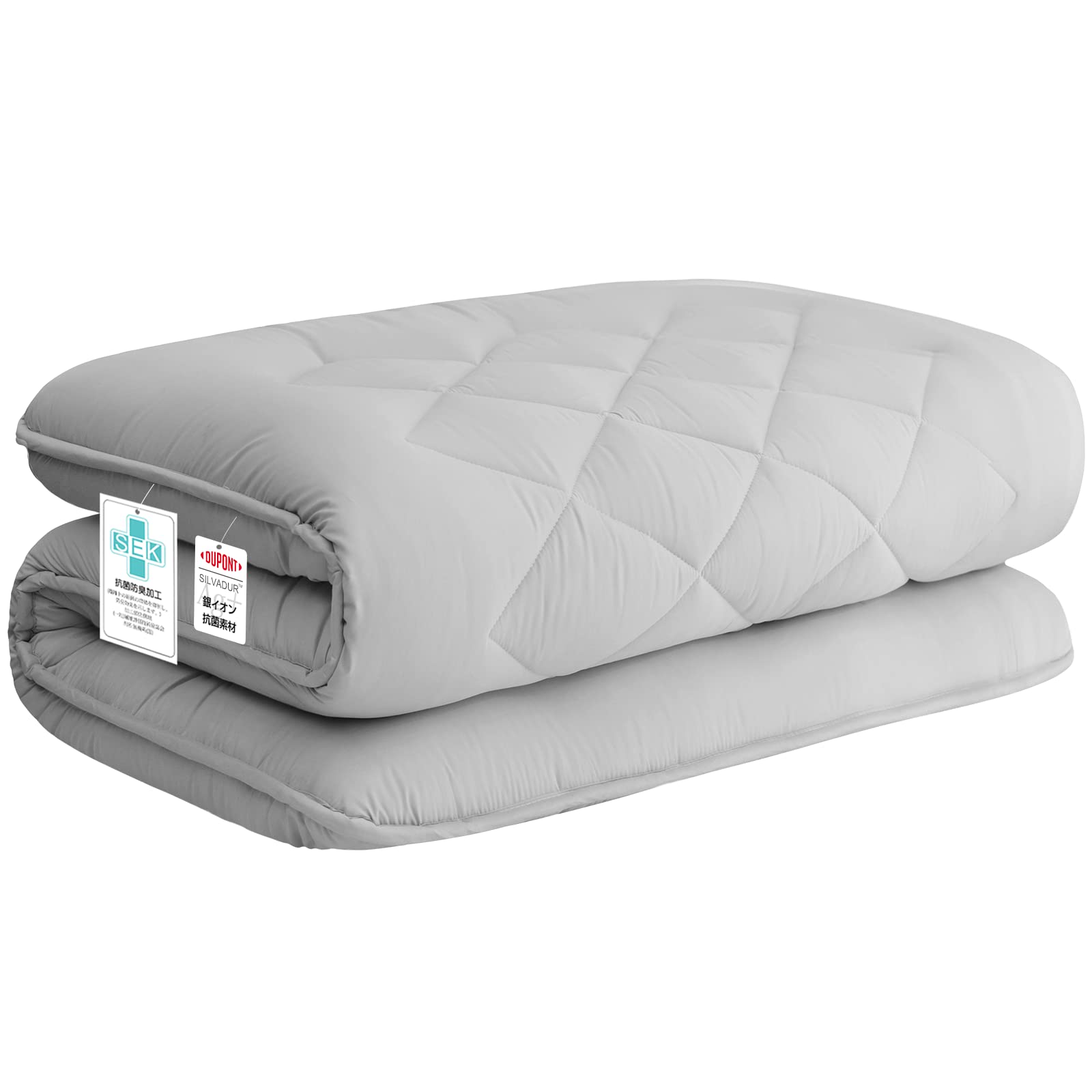 敷き布団 極厚10cm 三層構造 敷布団 シングル 【TEIJIN マイティトップ中綿使用】抗菌・防臭・防カビ・防ダニ・吸汗・速乾 しきふとん 厚め しっかり支える 三つ折り ホコリが出にくい 敷きふ