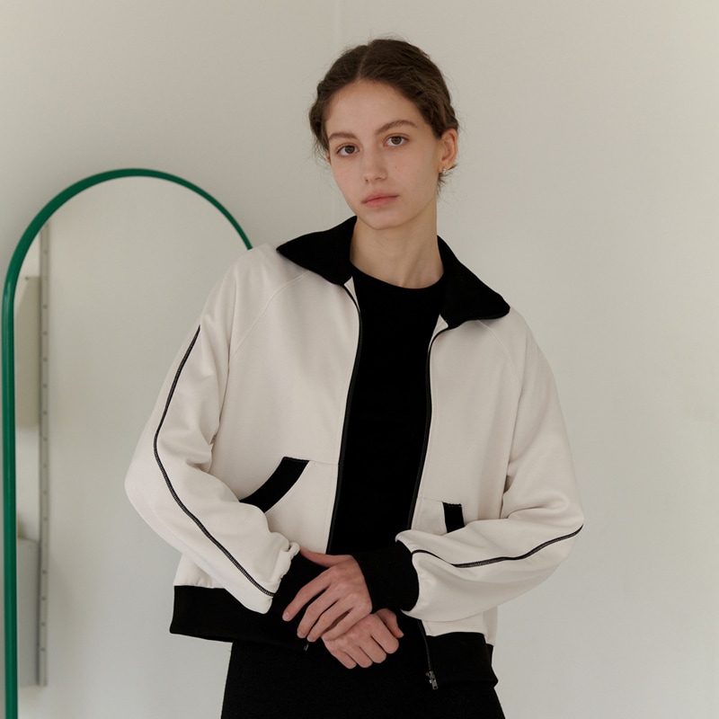 YUPP COLOR ZIP-UP_CREAM