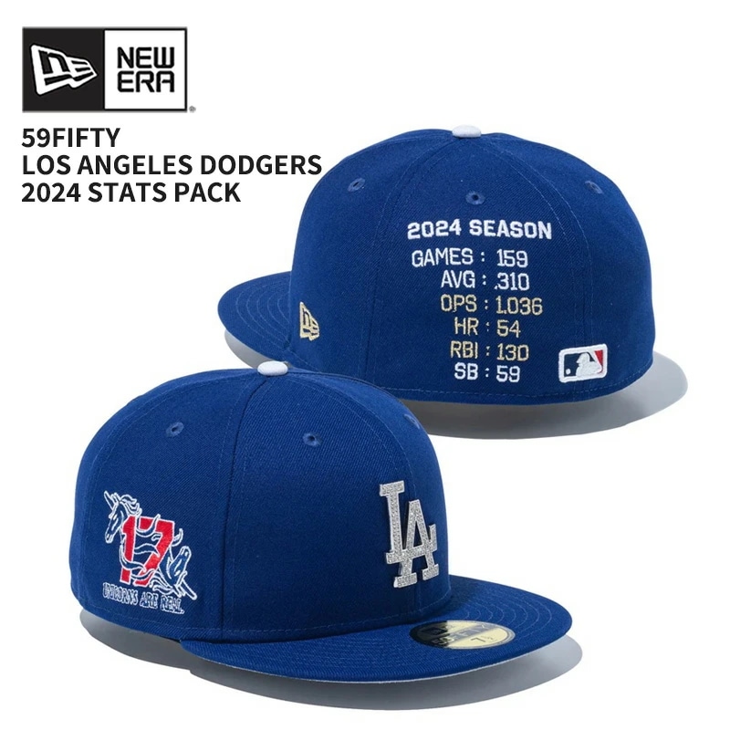 ニューエラ メンズ キャップ 帽子 NEW ERA 59FIFTY 2024 Stats Pack 大谷翔平 ロサンゼルス・ドジャース ダークロイヤル 14682627