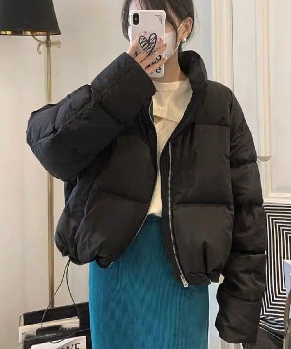 ダウンジャケット エコダウンブルゾン防寒 おしゃれ ショート丈 フェイクダウンコート レディース キルティング冬アウタージャンパー 中綿ジャケット韓国 84XF 保温暖かい