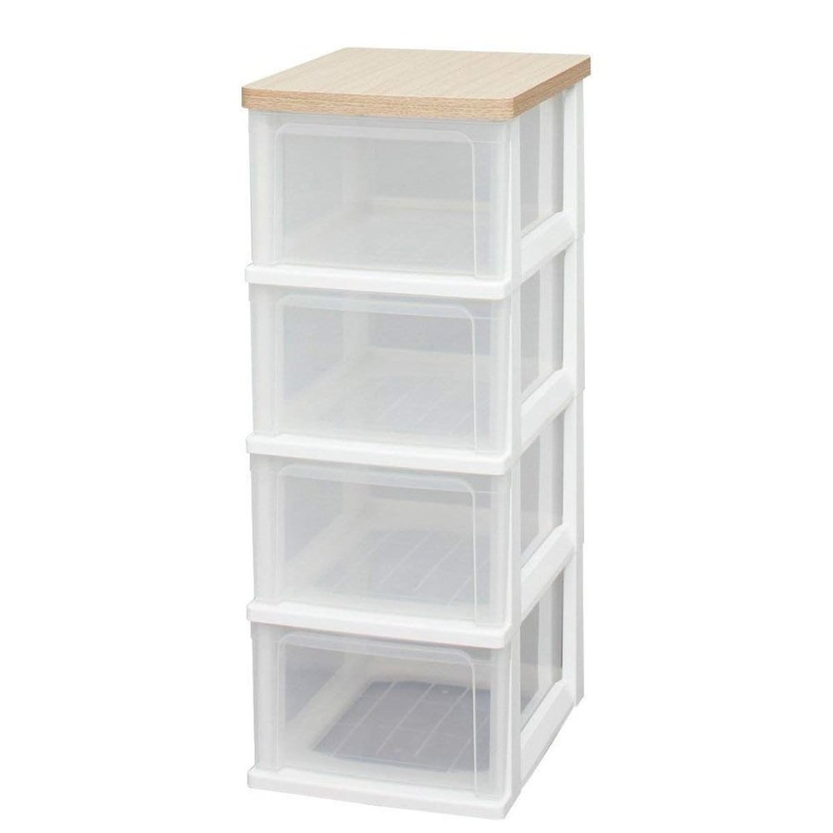 チェスト 木天板 4段 幅32.4×奥行41×高さ82cm ホワイトオーク WTS-304