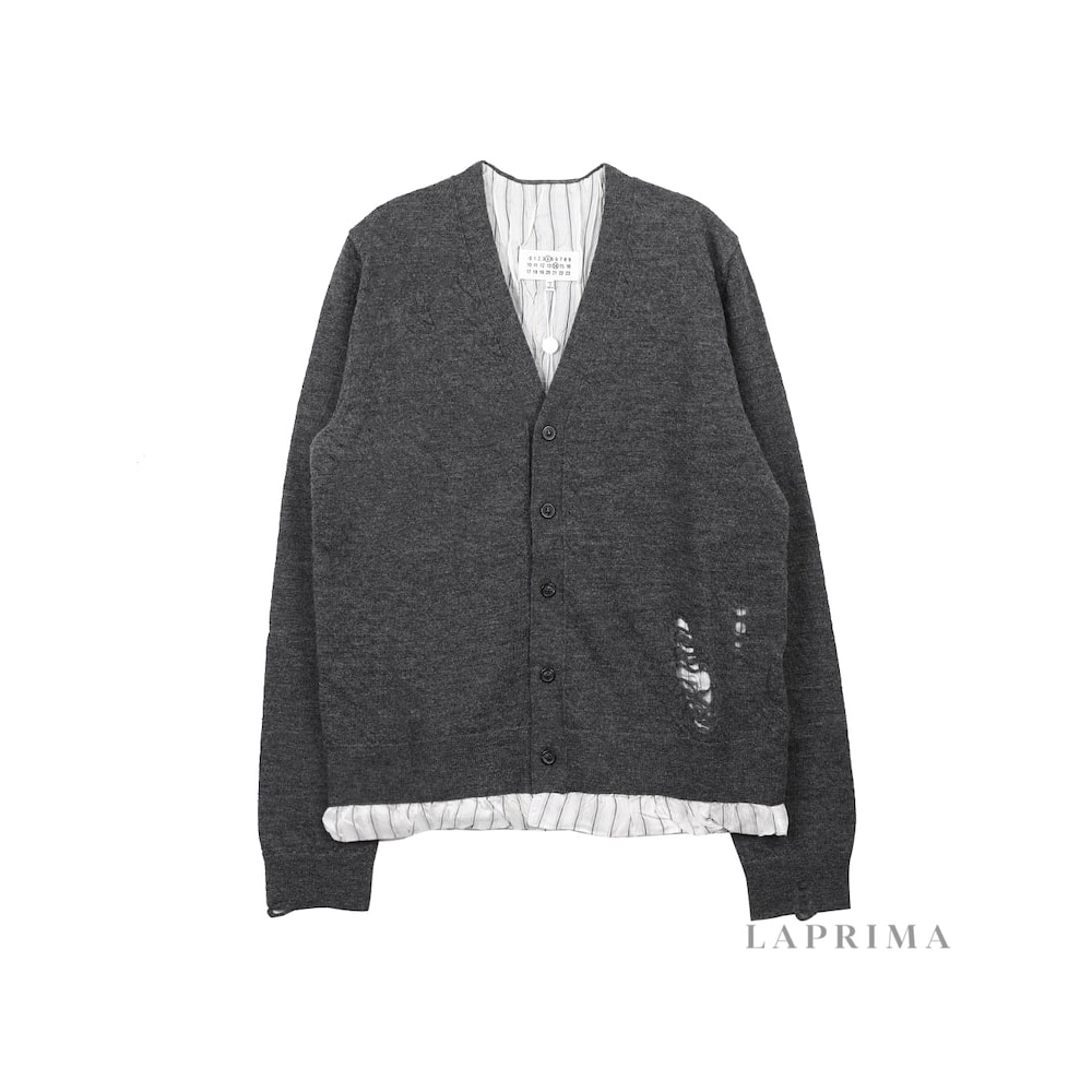 メゾンマルジェラララプリマメゾンマルジェラメンズ Vネックカーディガン SI1HA0006-S17784-860 QC9SI1HA0006-S17784-860