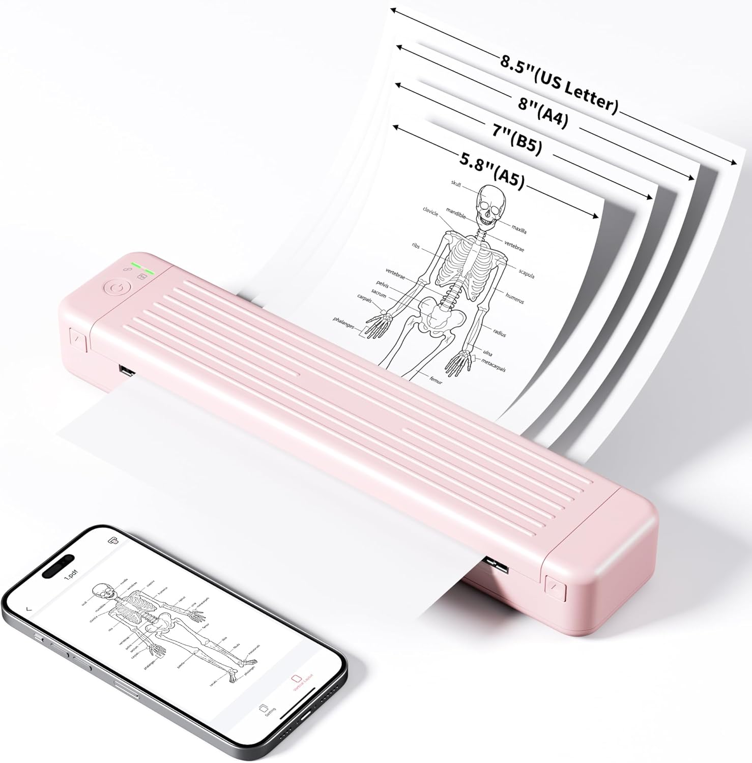 ポータブルプリンター モバイルプリンター 家庭用 オフィス用 タト プリンター A4幅 ポータブルプリンター ミニプリンター