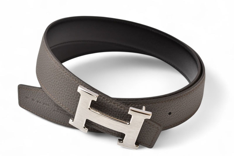 エルメス ベルト リバーシブル HERMES コンスタンス サイズ95 Ｈバックル ボックスカーフ/トゴ ブラック/エタン 未使用【中古】