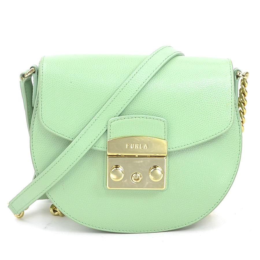 フルラ Furla ショルダーバッグ レザー ライトグリーン レディース r10654a