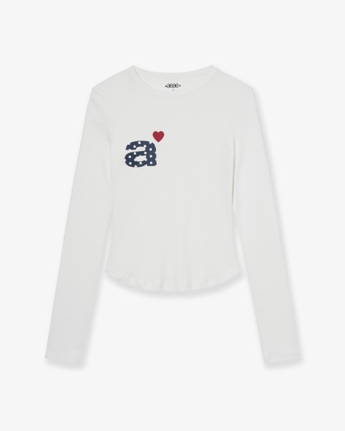 【AEAE】 DOT SMALL LETTER L/S [WHITE] 正規品