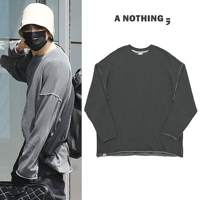 BTS 愛用★A NOTHING★VINTAGE P. DYEING CUT-OUT BOX TEE★人気 A NOTHING☆BTS 愛用☆ VINTAGE P. DYEING CUT-OUT BOX TEE 人気