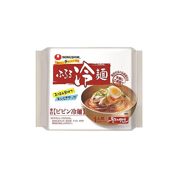 159g1　ふるる冷麺　農心　Qoo10]　ビビン冷麺