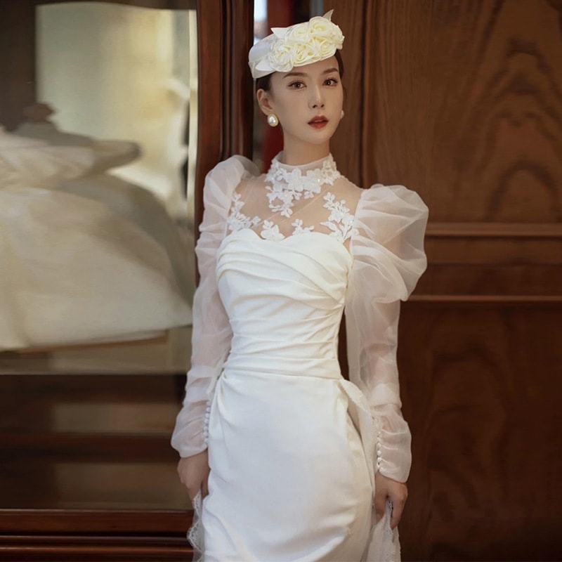 ウェディングドレス 白 結婚式 花嫁 サイズオーダーメイド可能 成人式 お呼ばれ ウェディング 演奏会 二次会 パーティードレス 前撮り ワンピース ロングドレス 81