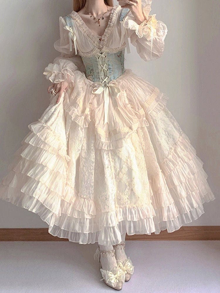 Lolita 花の結婚ゴージャスなモデルのスーツの女性のドレスエレガントミッシーウエストバンドヘビーデューティプリンセスドレス