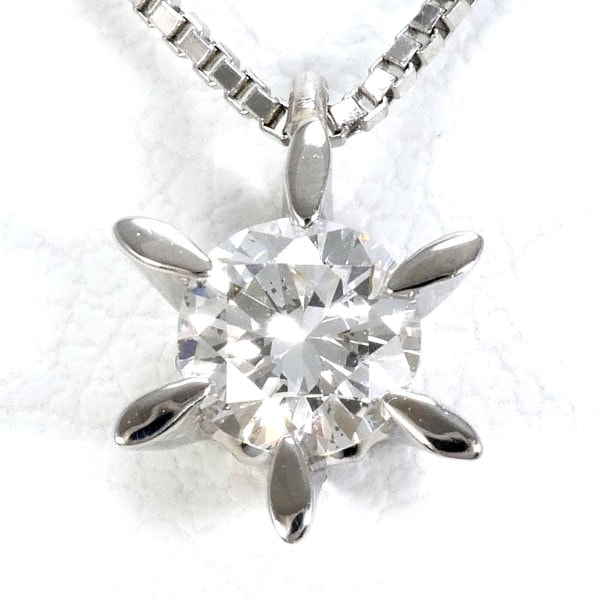 PT900 プラチナ PT850 ネックレス ダイヤ 0.314 SI2 鑑定書 ジュエリー 中古