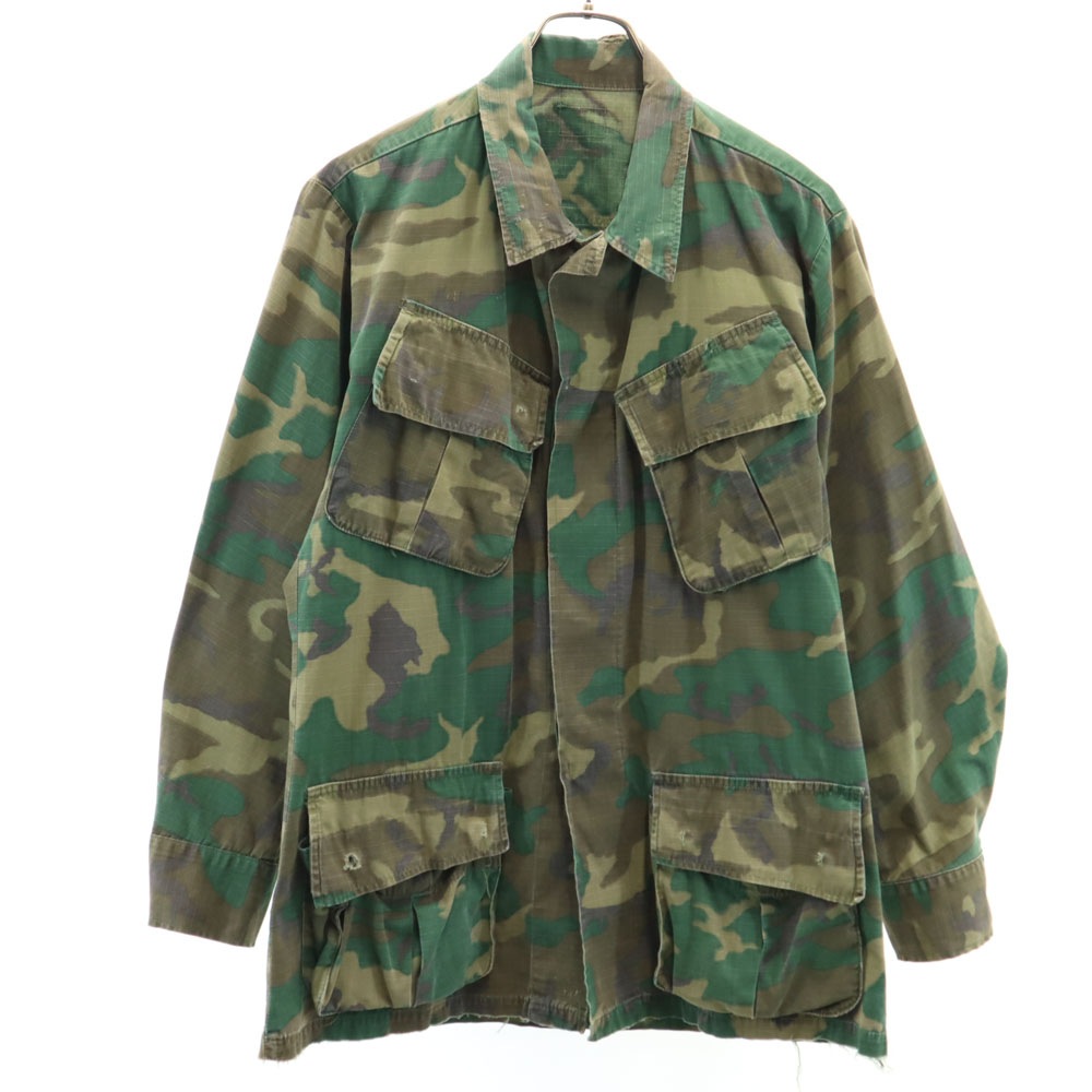 アメリカ軍 60s ヴィンテージ DSA 5th アルファ社製 迷彩柄 ジャングルファティーグ ミリタリージャケット カーキ US ARMY ウッドランド メンズ