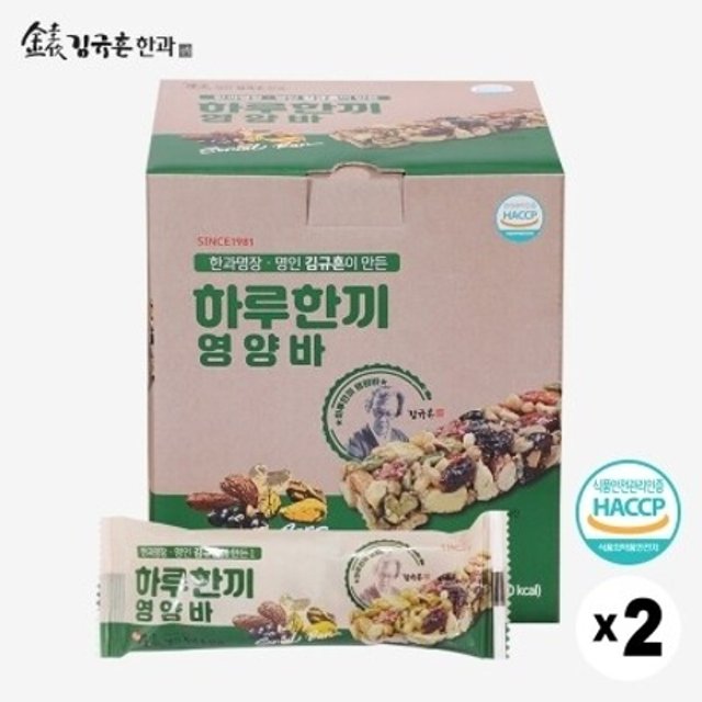 キムギュフン 韓菓 一日一食 栄養バー 80個入り (40個入り X 2箱)