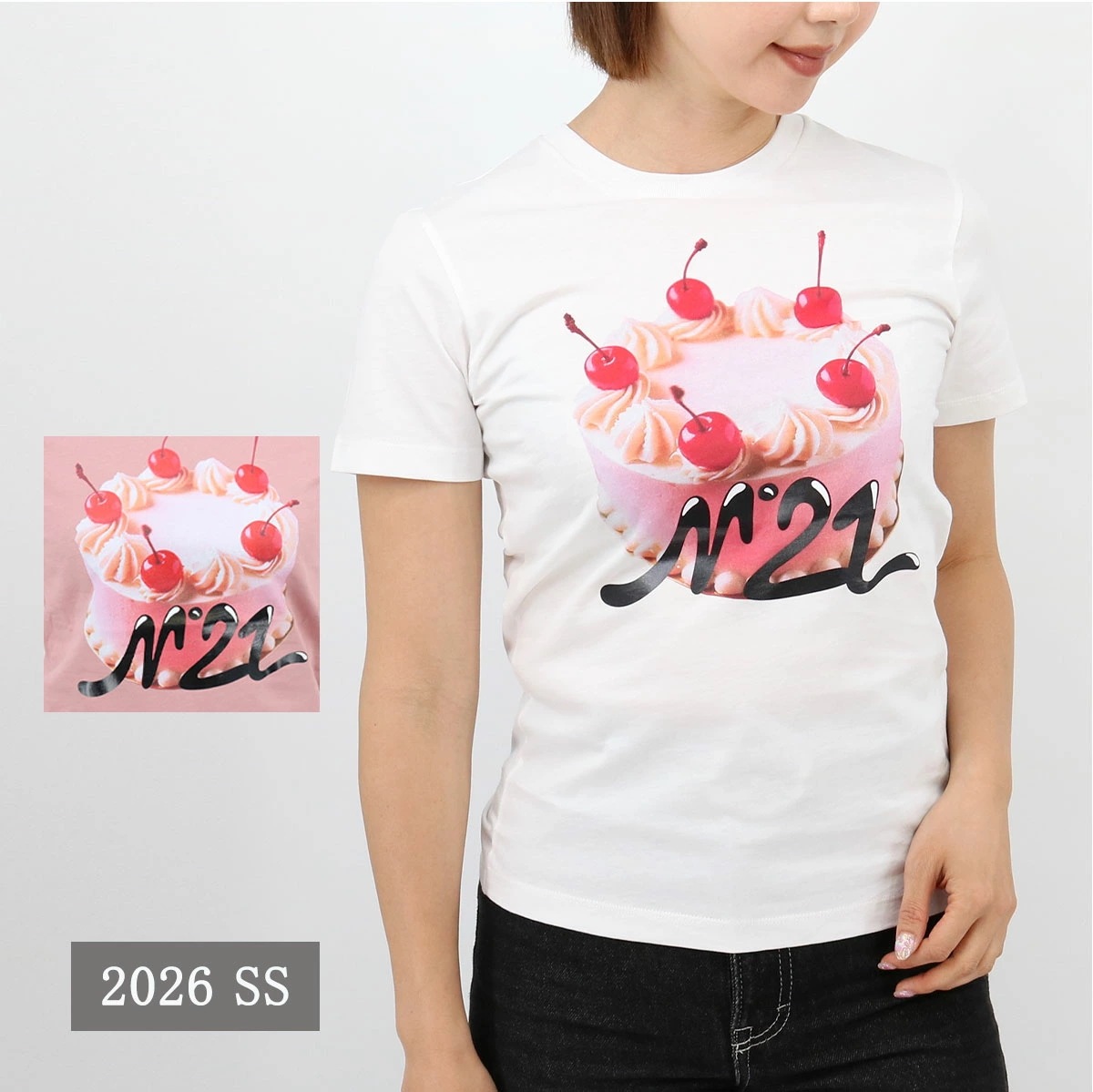 大人もOK ロゴTシャツ N210A7 N0080 半袖 プリント ロゴT SS TEE クルーネック トップス 白 黒 子供服 レディース ブラン