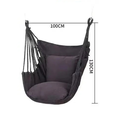 ハンモック ポータブルハンモック スイングチェア リラクゼーション キャンバス キャンプ 折りたたみ式 5