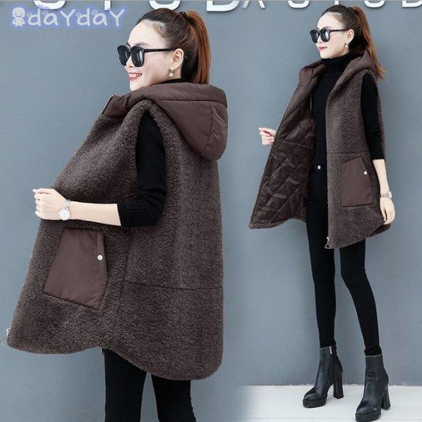 ベスト もこもこベスト フェイクファーベスト ファーベスト レディース トップス フェイクファー 秋冬アウター 無地 通勤 OL 厚手 暖かい 防寒 40代