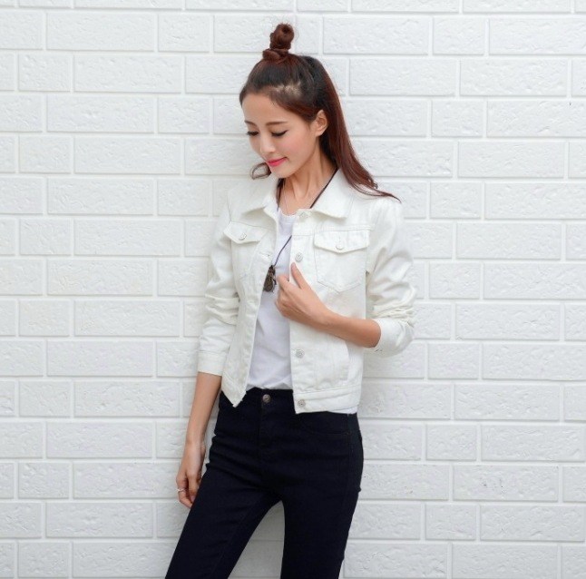 レディース ジャケット 長袖 襟付き スリム ポケット 前開き デニム ブルーデニム カラーデニム かわいい 大人可愛い シンプル カジュアル おしゃれ かっこいい レトロ こなれ感 ラフ