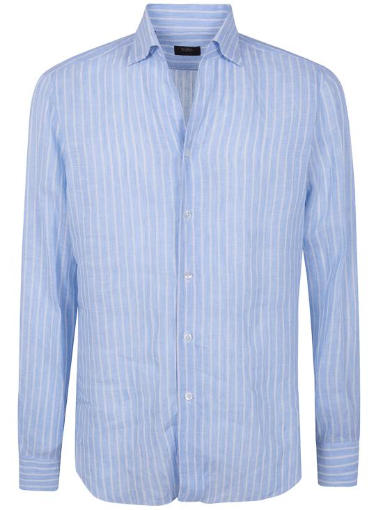BARBA Men Long Tops NSFR2P0154037 U 0001 LIGHT BLUE STRIPES