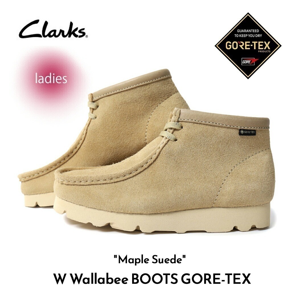 Clarks クラークス ワラビー シューズ ゴアテックス スエード ブーツ W Wallabee BOOTS GORE-TEX Maple Suede レディース ウィメンズ 26163277