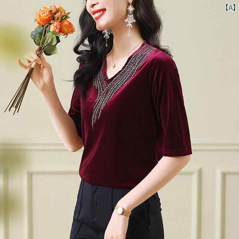 レディース シャツ ブラウス Vネック 起毛 アーバン ノーブル スタイリッシュ ショッピング オフィス コーデ