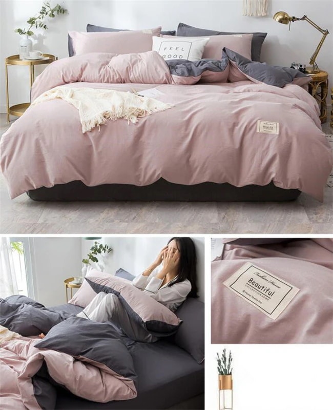 お買い得TimeSALE実施中 3点 4点セットシングルサイズ 敷き布団カバー 枕カバー ダブルサイズ 掛け布団カバー INSスタイル 学院風 ベッドシーツ 掛けカバー 敷きカバー 簡約 ピローケ