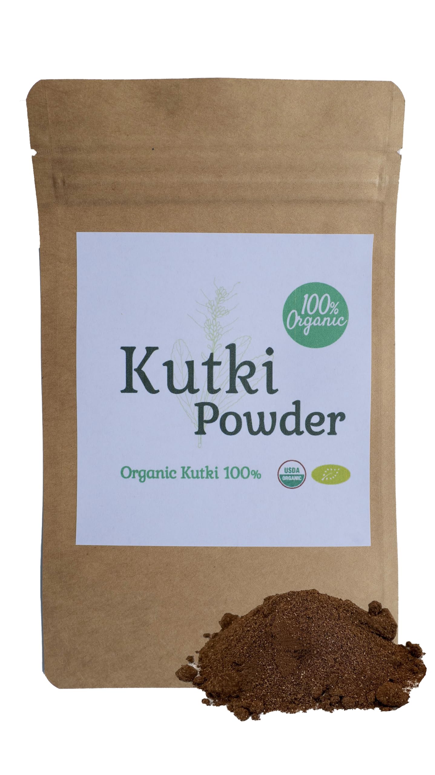 100%オーガニック クトキ パウダー/Kutki Powder/Picrorhiza Kurroa カトゥカ ピクロリザ クロア ククチン ピクロサイド フラボノイド ハーブティー リーフティー 天