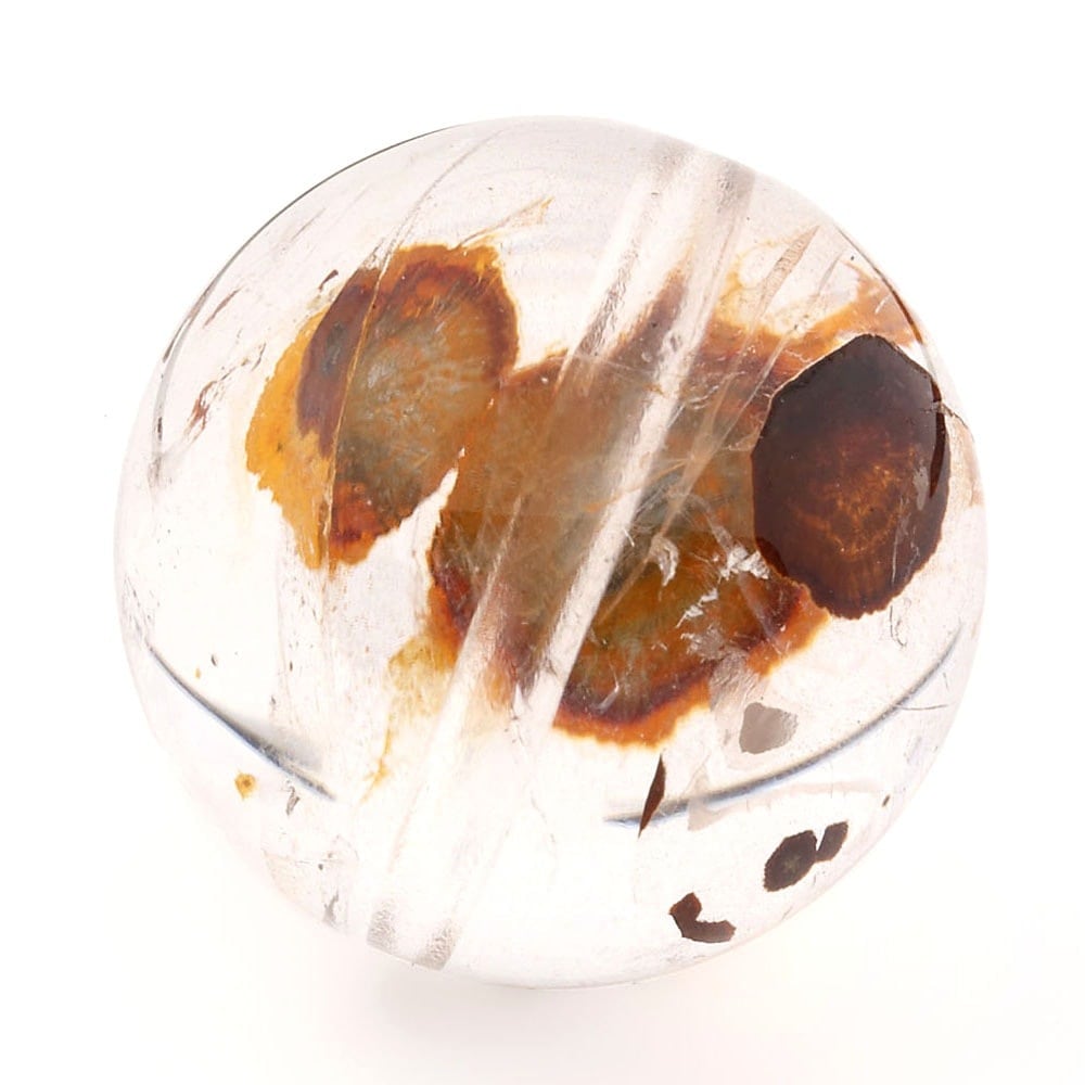 「1点もの 現品」 1粒売り 天然 オーラクォーツ ブラジル産 16mm パワーストーン バラ売り 天然石 パワーストーン ばら売り ビーズ 穴あき 1玉売り アクセサリー パ zz000120-za