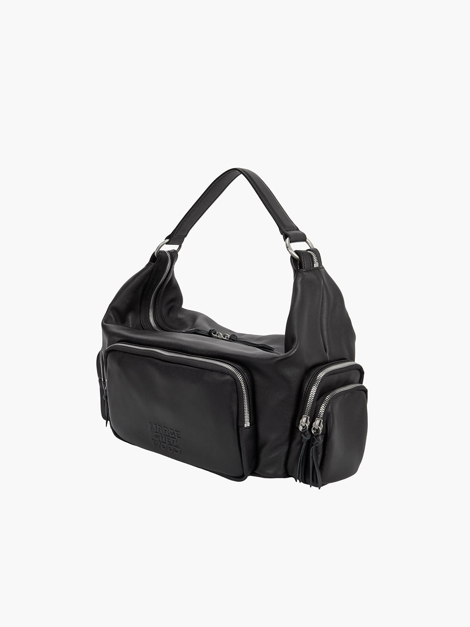 【MARGESHERWOOD】 CITY HOBO EW : BLACK PLAIN 43,080円