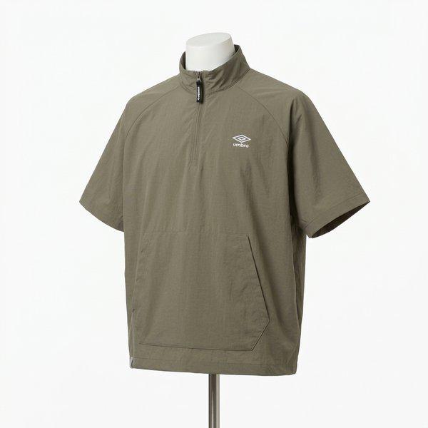 クラシック半袖スタンドネックアノラック DEEP BROWN UR124CWT31 DBR1
