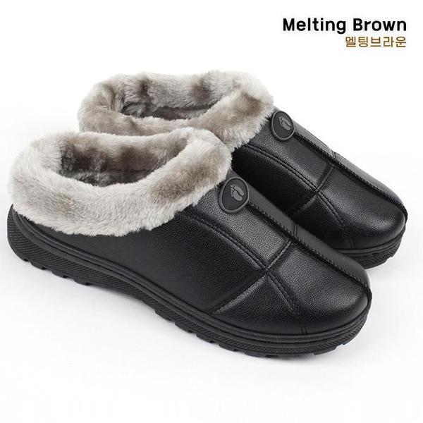 男性用冬スリッパ毛皮スリッパ T158