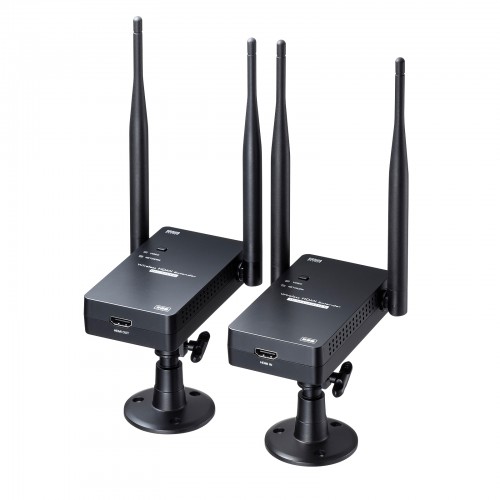 ワイヤレス HDMIエクステンダー（据え置きタイプセットモデル）サンワサプライ VGA-EXWHD11 HDMI信号をワイヤレスで送信し離れた場所に設置された液晶テレビやプロジェクターへ出力