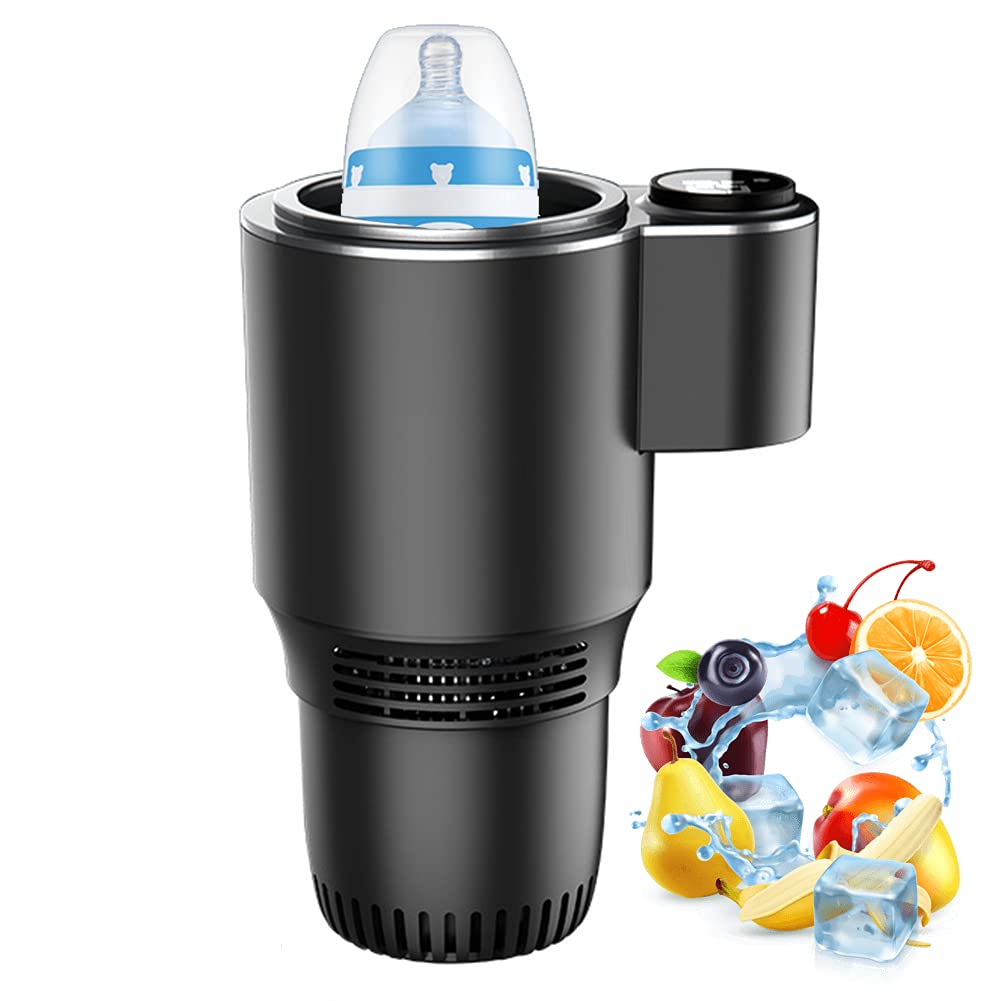 ドリンクホルダー 0℃～60℃ 保冷保温 缶ホルダー カップホルダー カップクーラー ドリンククーラー 飲料冷却器 家庭100Ｖ 車載12Ｖ 卓上 ペットボトル缶対応 シリコーンコースター付き ブ