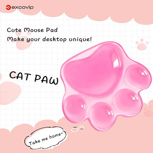 Exco-cat PawSilicone Mouseリストレストサポート人間工学に基づいたハンドパッドクッション快適ソフトゲームオフィスコンピューターラップトップ