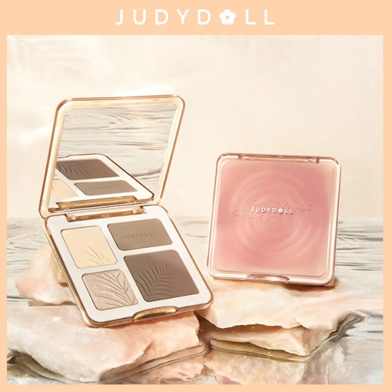 Juddydoll-フェイシャルハイライターパレット,メイクパレット,長持ちする輝き,光沢のある,マットパウダー,アイシャドウ,化粧品