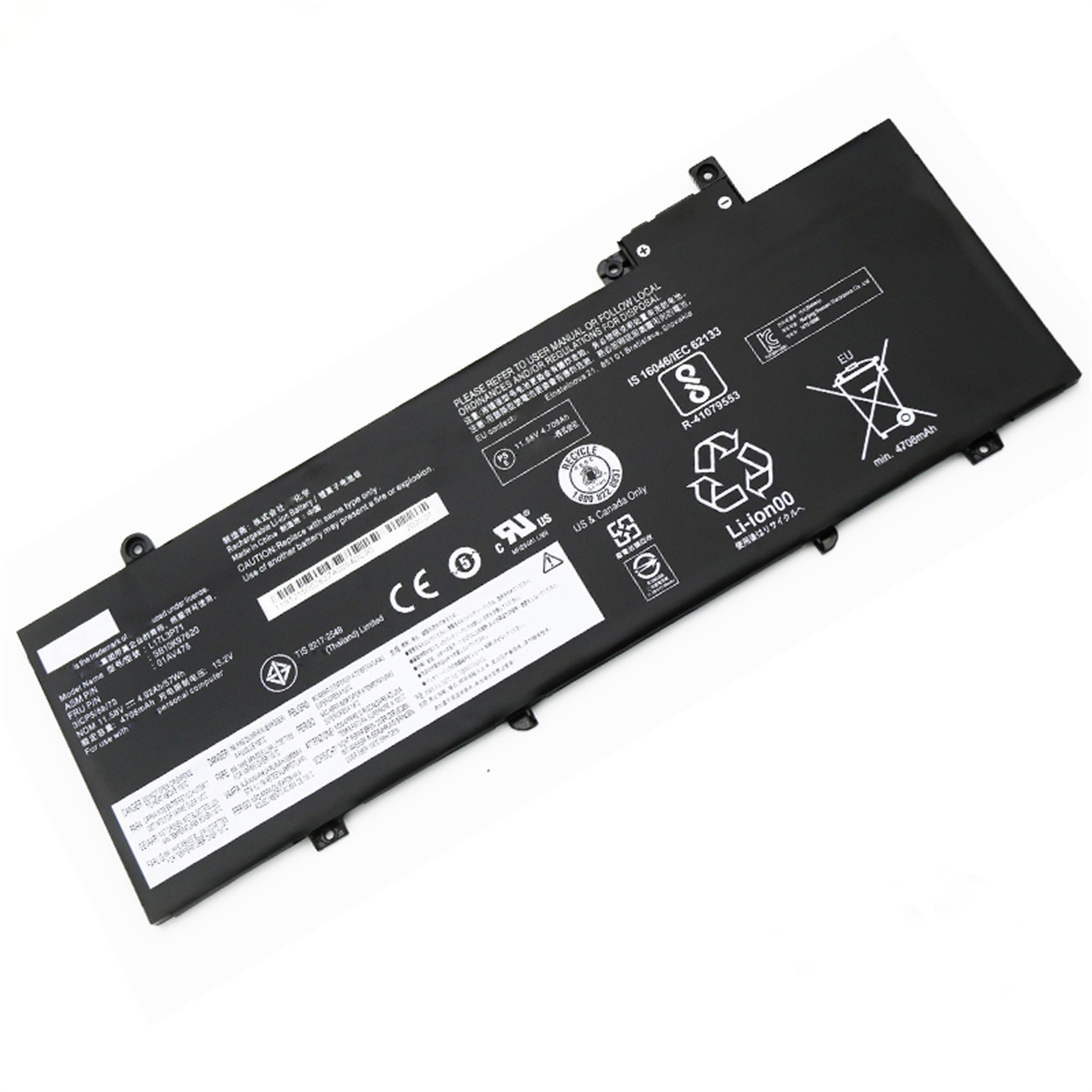 L17L3P71 電池・Lenovo/ThinkPadノートパソコン互換 57Wh/4.92Ah T480S L17L3P71 01AV478/479 TP00092A 交換用のバッテリー dc909ノートパソコンバッテリー