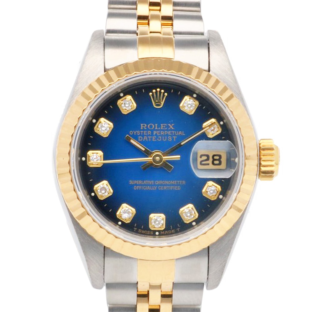 ロレックス デイトジャスト オイスターパーペチュアル 腕時計 ステンレススチール 69173 自動巻き 1年保証 ROLEX 中古 440,000円