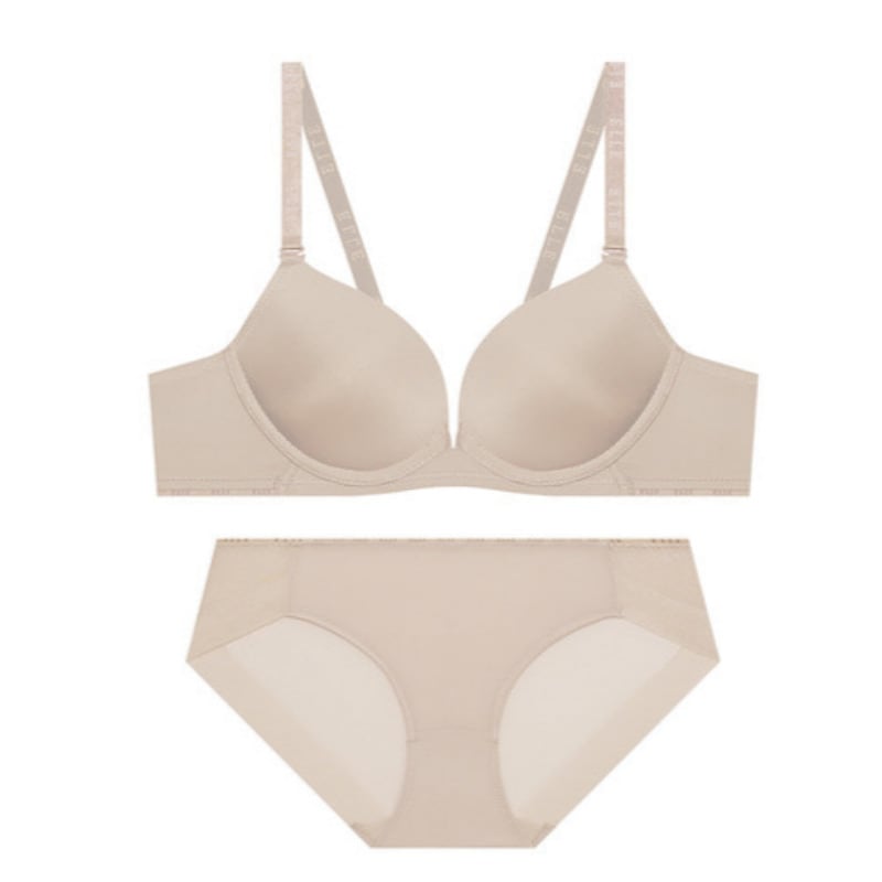 グラム バンド ノーワイヤ ブラパンティ セット - スキン 85C 100