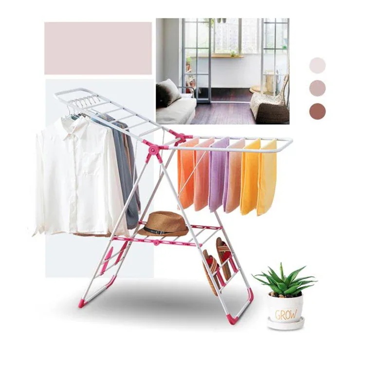 メガ割スタイル 床置きハンガー 布団干し 物干しハンガー 折り畳み可能日干しハンガー 家庭用 ベランダ 複数本掛けハンガー 頑丈 省スペース 室内物干し ドライハンガー シンプル800