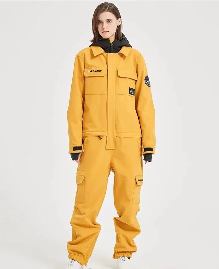 出荷が迅速である全5色上品スキーウェア男女兼用スノボーウェアオールインワンボードウェアレディーススノボウェアスノーボードウェア連体服ペアスノーウェアフード付きハイネックお揃全5色上品スキーウェア男女兼