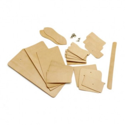 二つ折りウォレットキット(BOX型) ナチュラル(サドルレザー) Pkit110-01