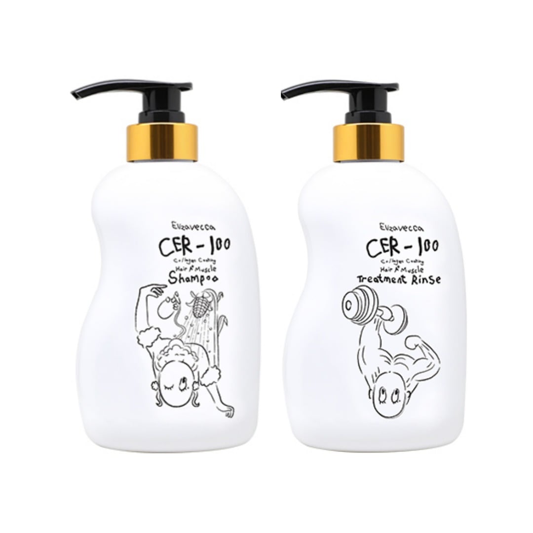 コラーゲン コーティングヘア A+ マッスル シャンプー CER-100 500ml + コラーゲン コーティングヘア A+ マッスル トリートメント リンス CER-100 500ml 6,275円