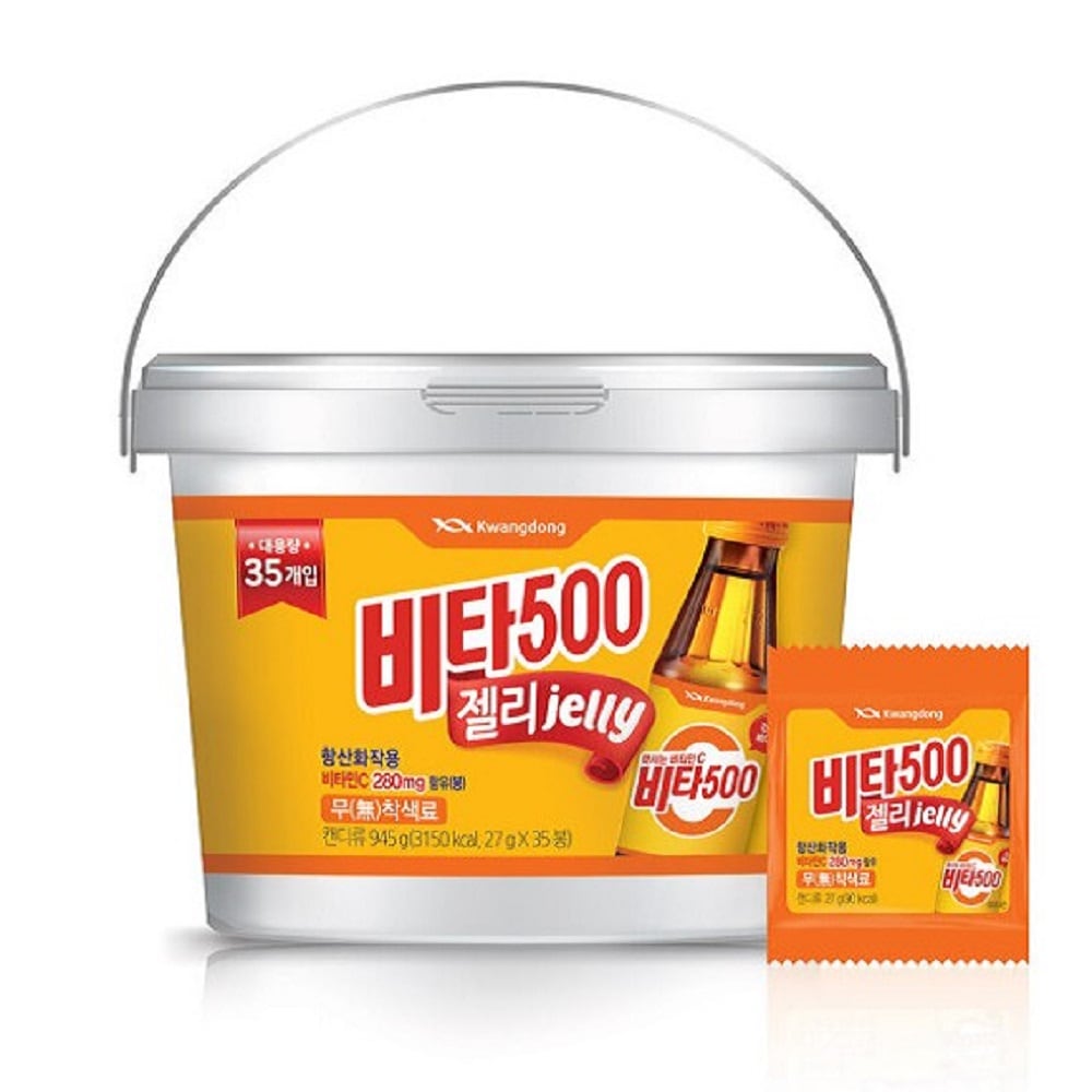 韓国-K MEAL- 広東製薬 広東ビタ500 ゼリー 27g X 35入 1個 運動前後 勉強おやつ披露 - K FOOD