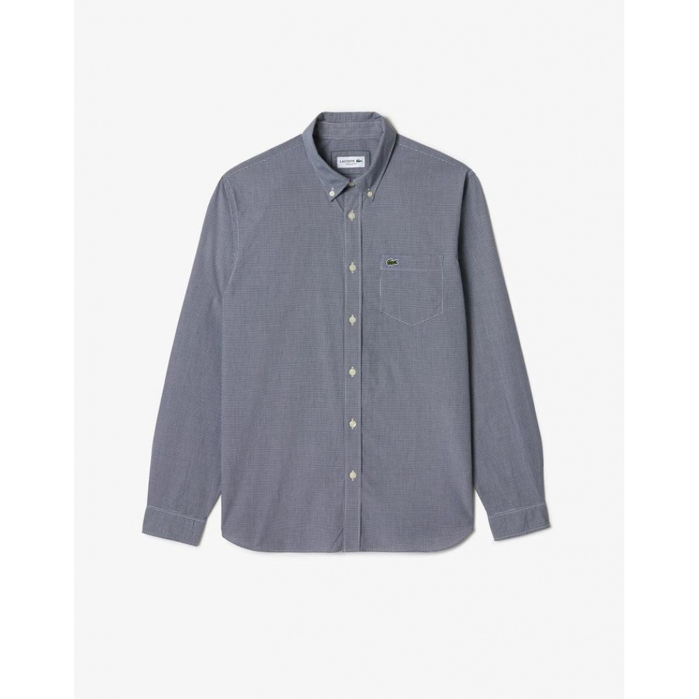 ラコステ メンズ ポプリン チェック シャツ CH5959-55G 522