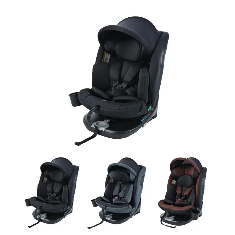 【国内即日発送】トップテザー チャイルドシート 新生児 ISOFIX 0歳～12歳 360度回転式 ジュニアシート 調節可能 洗える キャノピー付き ベビーシート ドリンクホルダー付き 出産祝い