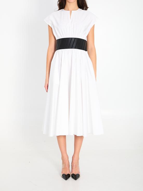 ALAIA Women Mid Skirts AA9R2890T611C WHITE