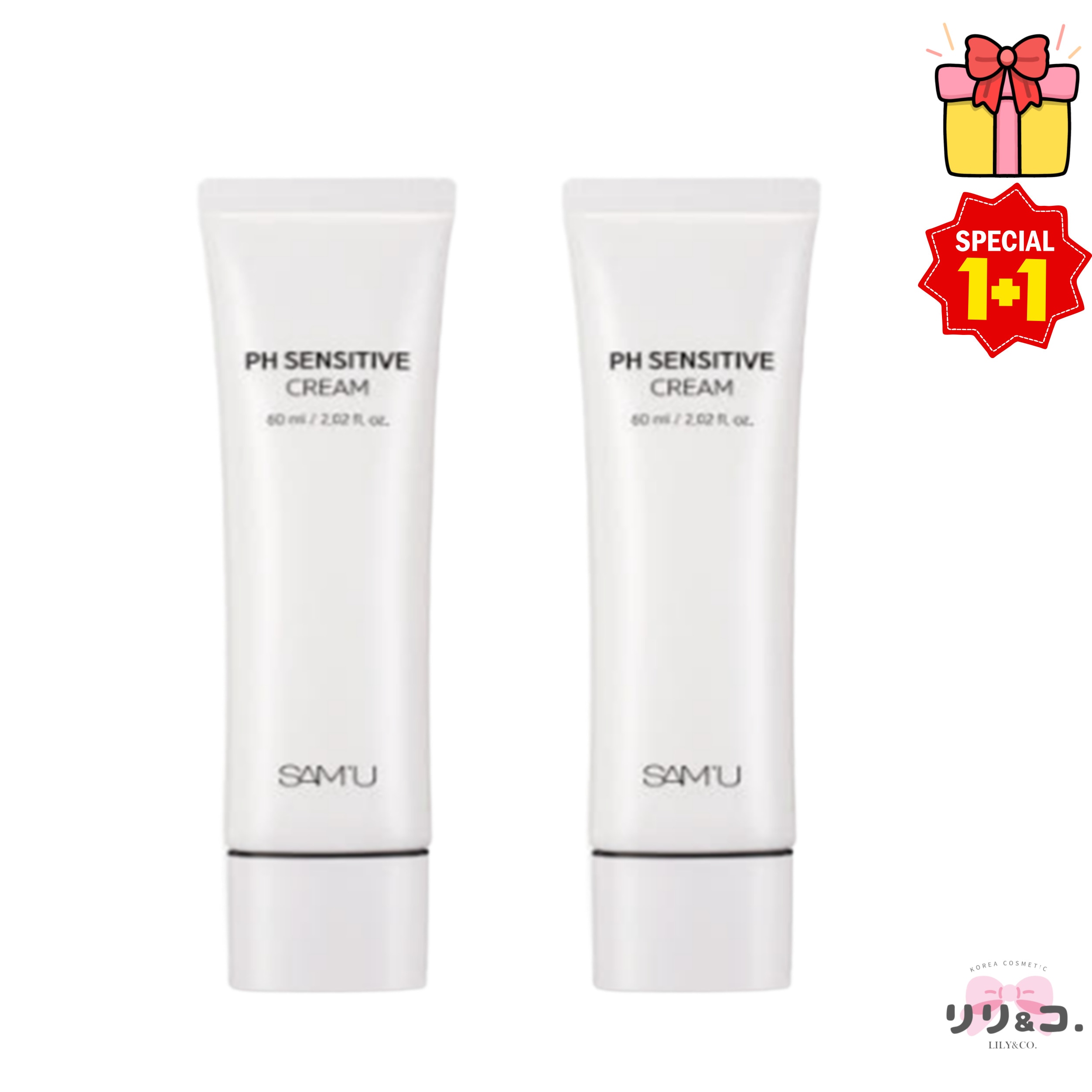 【NEW 韓国人気1+1】PH センシティブ クリーム 60ml＋60ml 合計120ml phクリーム 韓国コスメ 低刺激 敏感肌 保湿 水分ケア 鎮静 インナードライ スキンケア 保湿クリーム