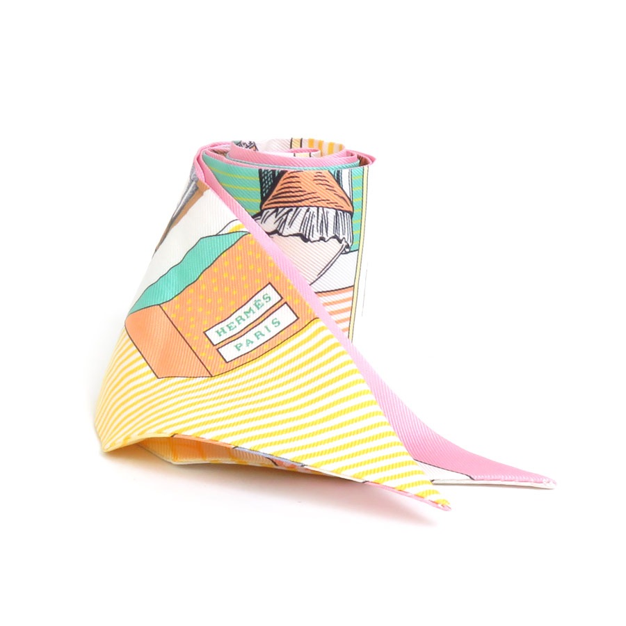 エルメス HERMES スカーフ ツイリー シルク マルチカラー レディース e58353g