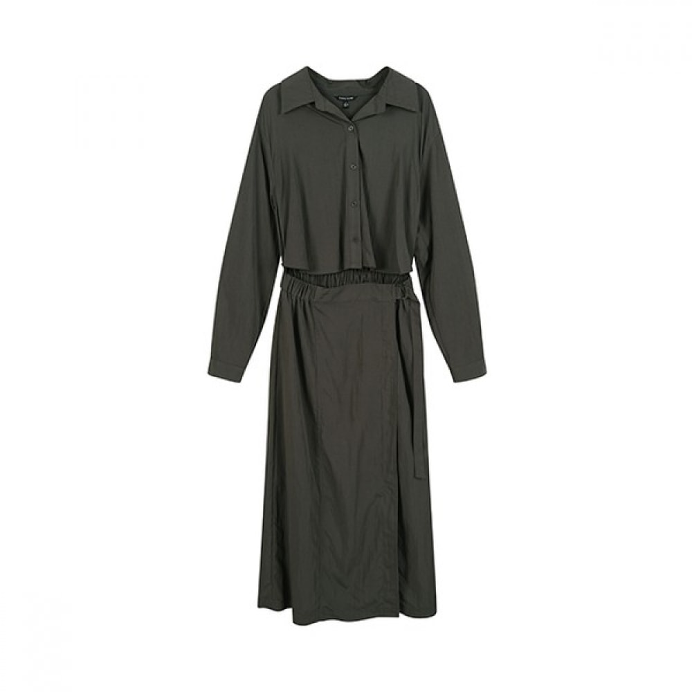 [プラスチックアイランド] ベルトオプションハーフオープンドレスPQ3WO903